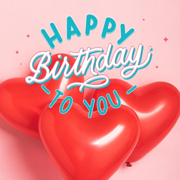 Letras de feliz cumpleaños con foto | Vector Gratis