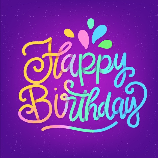 Letras de feliz cumpleaños hermosas | Vector Gratis