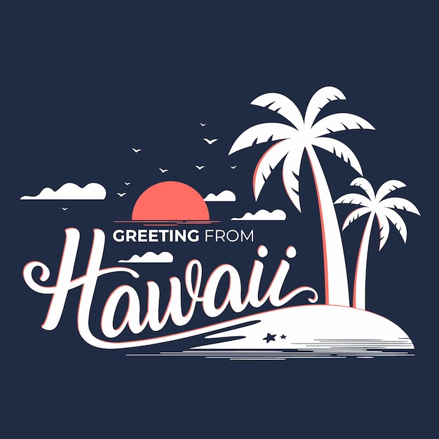 Letras De Hawaii Vector Gratis