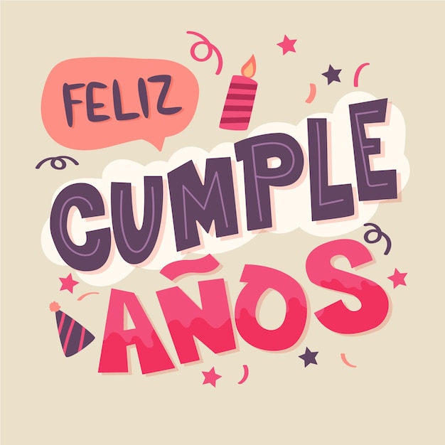 Letras con mensaje de feliz cumpleaños | Vector Gratis