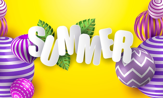 Letras De Verano Vector Premium