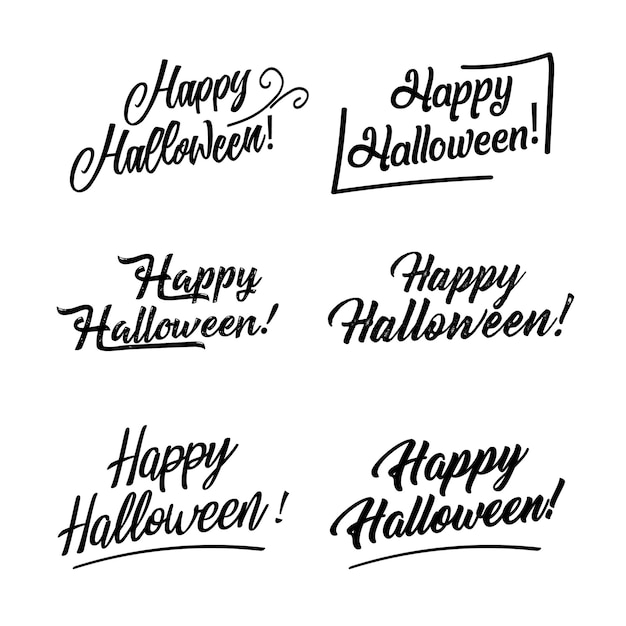 Download Lettering happy halloween tipografía | Vector Premium