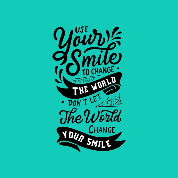 Download Lettering / typography poster motivational quotes | Vector ...