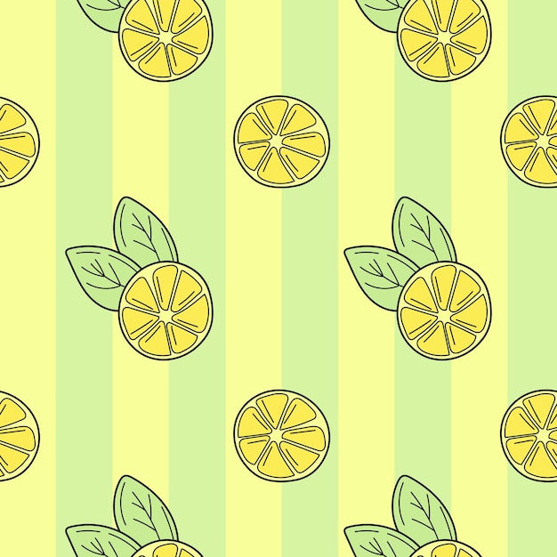 Limones Dibujados A Mano Sobre Un Fondo De Dibujos Animados De Fondo