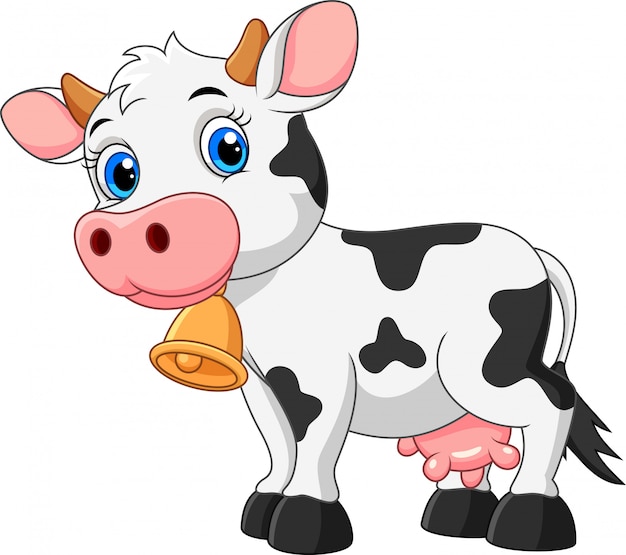 Linda vaca de dibujos animados | Vector Premium