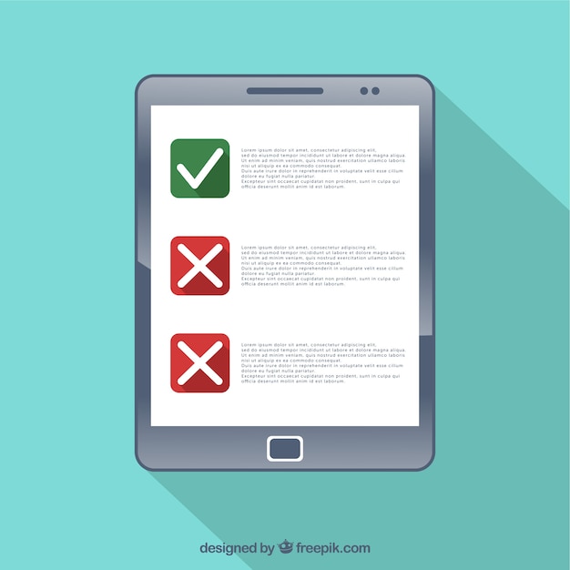 Lista De Verificaci N En Un Dispositivo Vector Premium