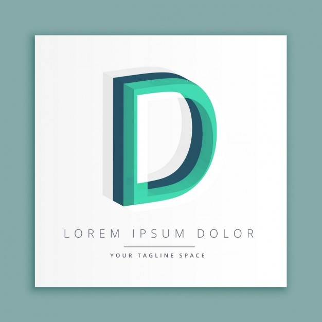 Download Logo 3d con la letra d | Vector Gratis