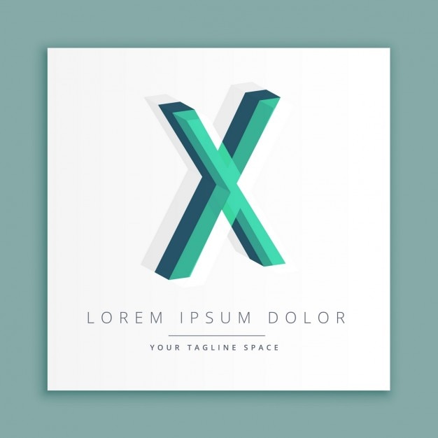 Download Logo 3d con letra x | Vector Gratis