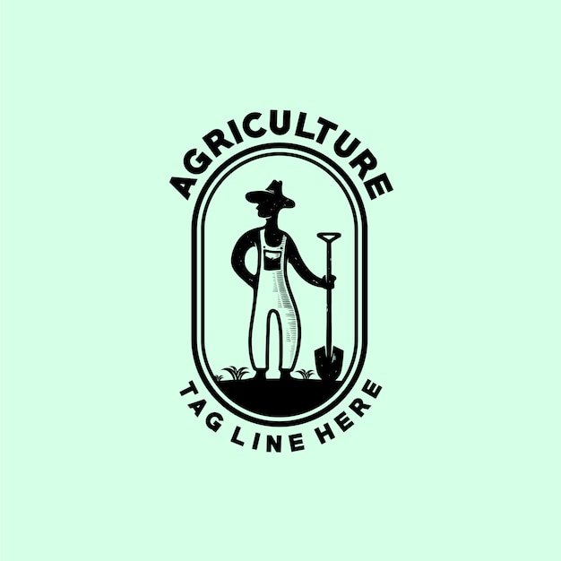 Logo de agricultura Vector Premium