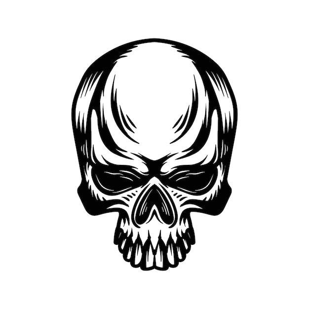 Logo de cabeza calavera vector | Vector Premium