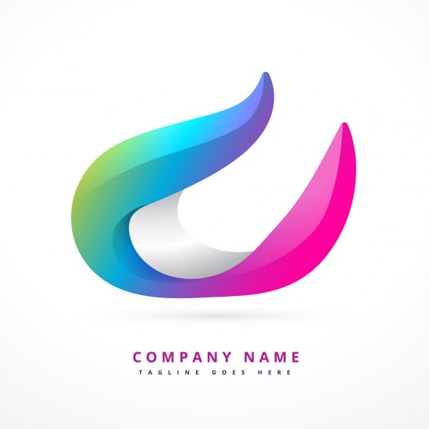 Download Logo colorido en 3d | Vector Gratis