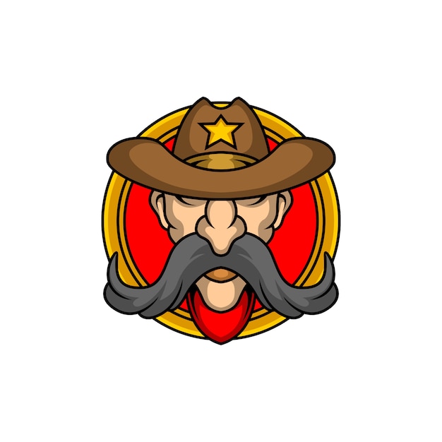 El logo del vaquero | Vector Premium