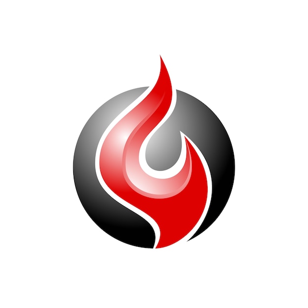 Logotipo abstracto del fuego | Vector Premium