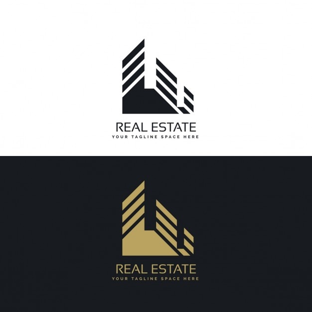 Logotipo Arquitectura Negro Y Dorado Vector Gratis