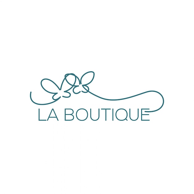 Logotipo de la boutique  Vector Premium