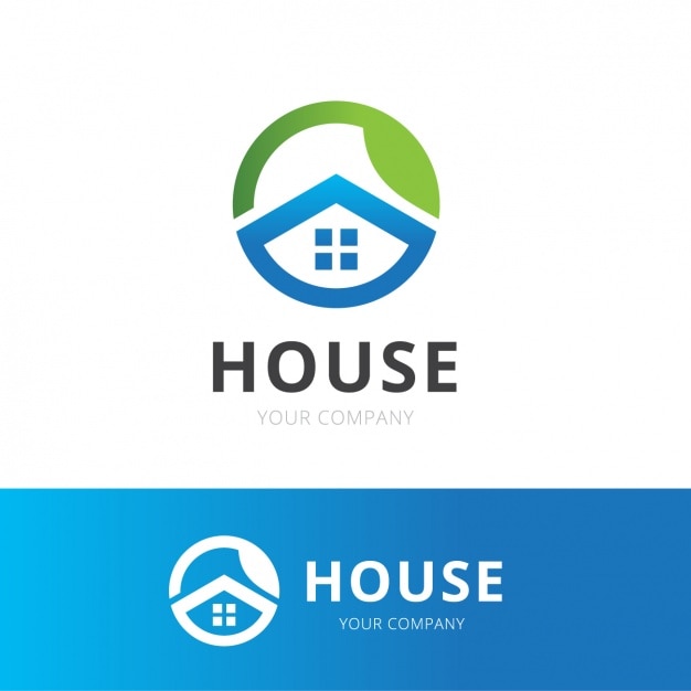 Logotipo De Una Casa Azul Vector Gratis