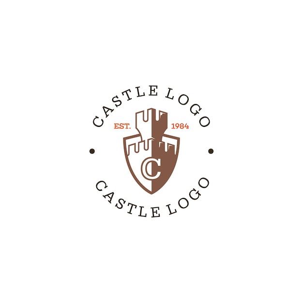 Logotipo Del Castillo Vector Premium