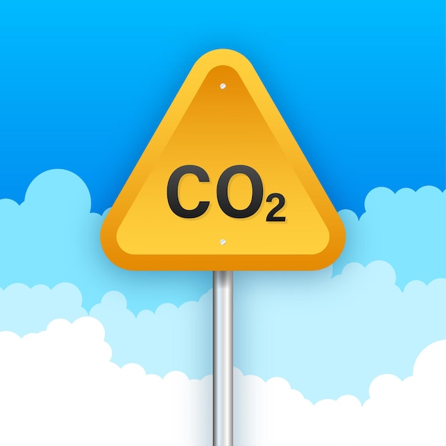 Logotipo de co2 en estilo plano aislado sobre fondo vacío. icono de ...