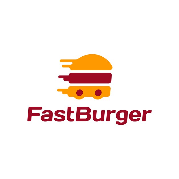 Logotipo de la hamburguesa rápida Descargar Vectores Premium