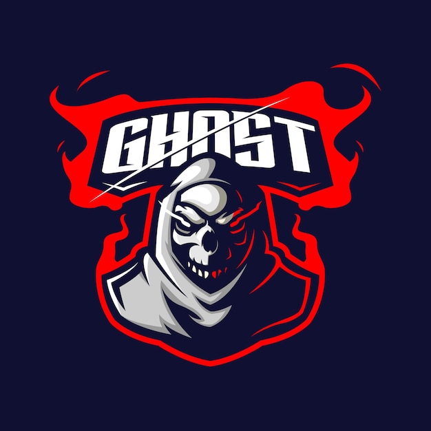 Logotipo De Ghost E Sport Vector Premium