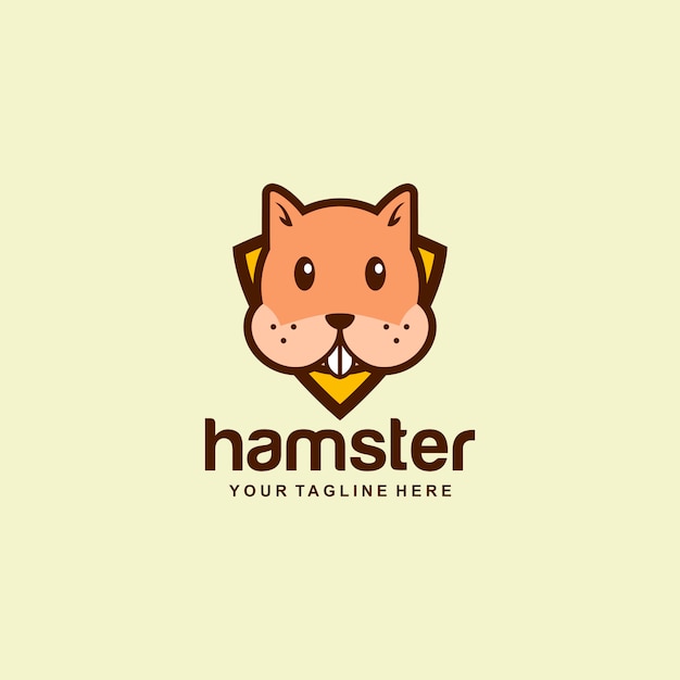 Logotipo de hamster | Vector Premium