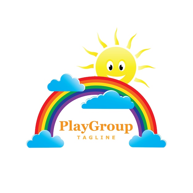 Logotipo de los juegos infantiles | Vector Premium