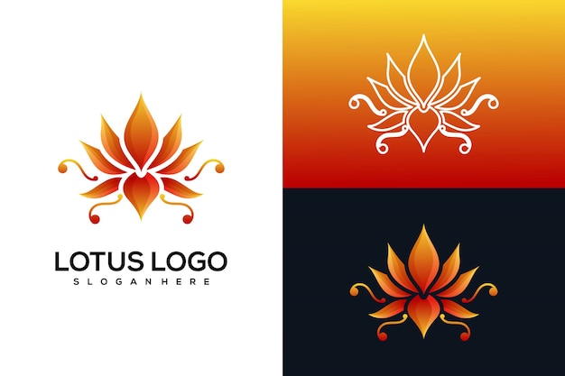 Logotipo De Lotus Vector Premium