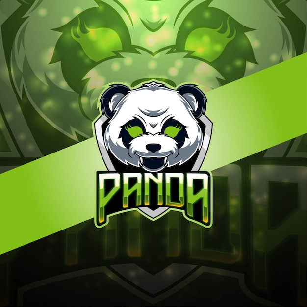 Logotipo De La Mascota De Panda Esport Vector Premium