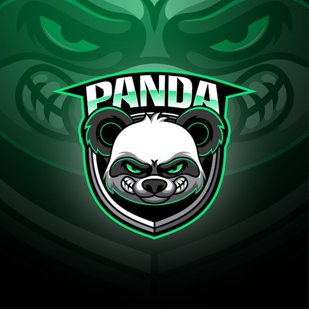 Logotipo De La Mascota De Panda Esport Vector Premium