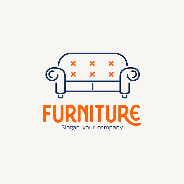 Logotipo De Muebles Elegantes Vector Gratis