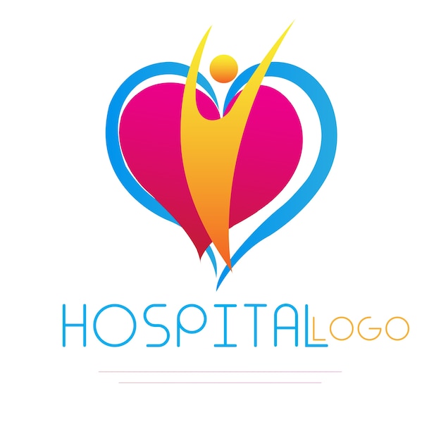 Logotipo del nombre del hospital | Vector Premium