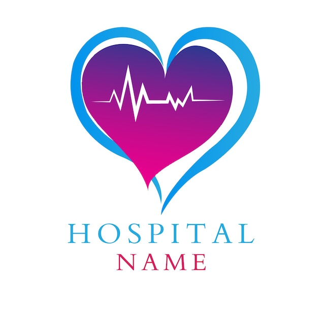 Logotipo del nombre del hospital | Vector Premium