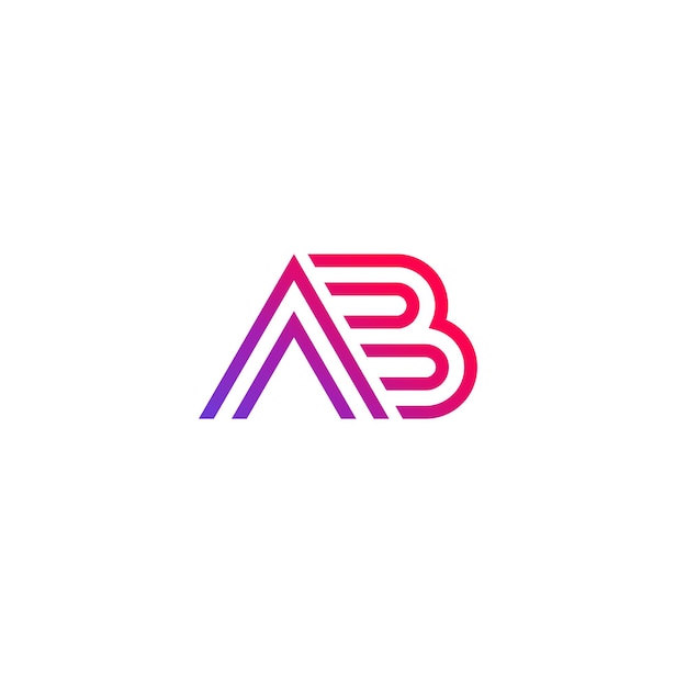 Logotipo De Vector Ab, Diseño De Monograma | Vector Premium