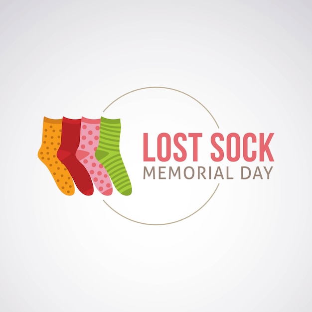 Lost sock memorial day Vector Premium