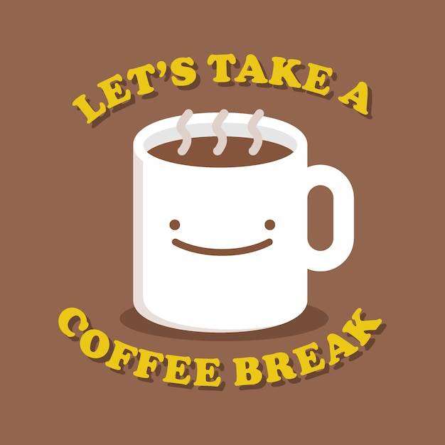 Lt S Take A Coffee Break Illustration Vector Premium