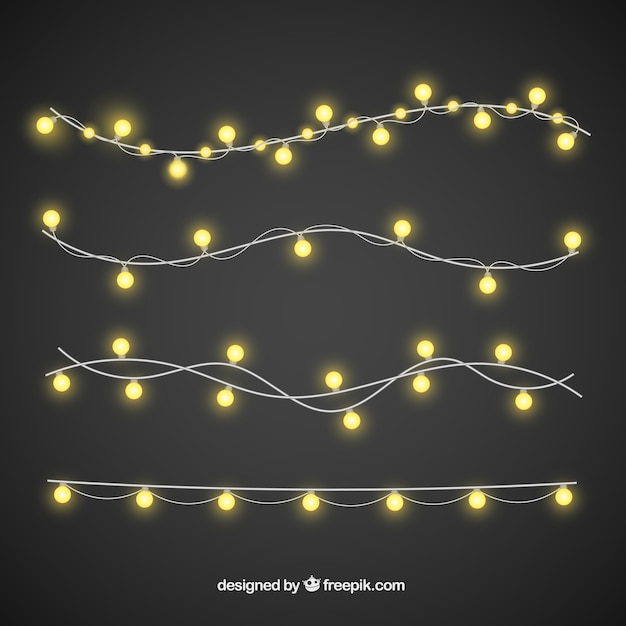 Download Luces de navidad con estilo elegante | Vector Gratis