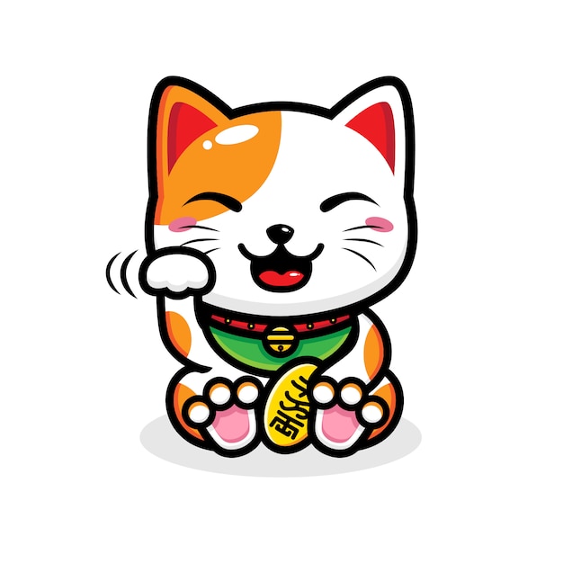 Lucky cat design | Vector Premium