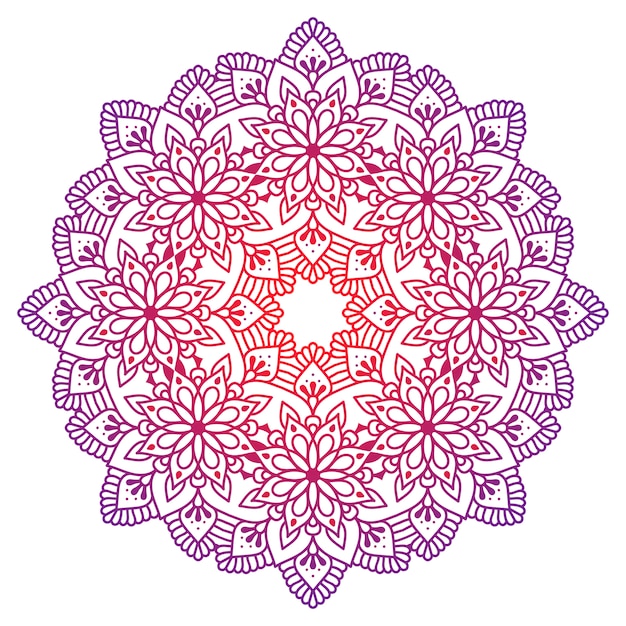 Mandala De Adorno Oriental Vector Gratis