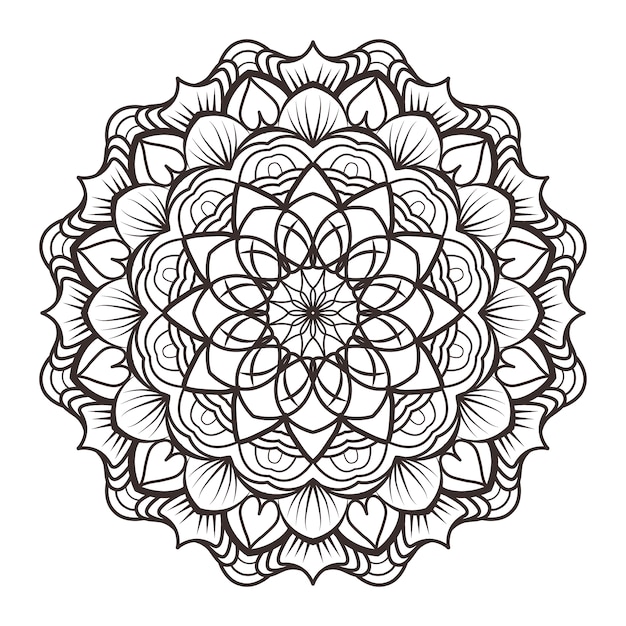 Mandala con diseño moderno Vector Premium