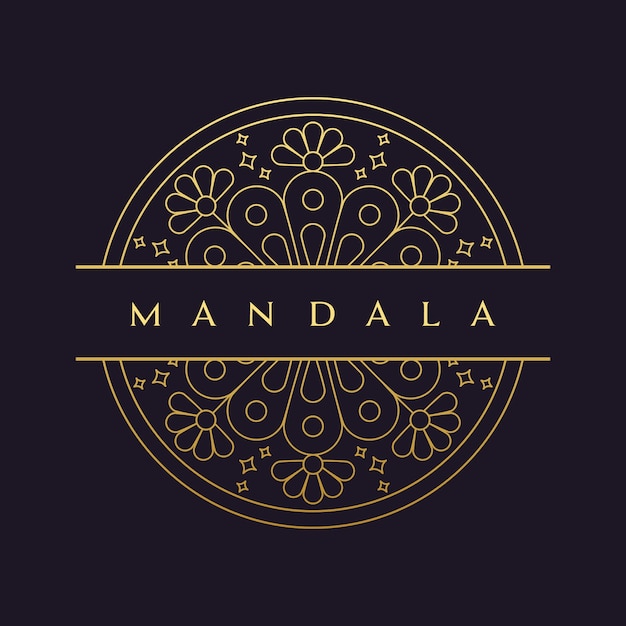 Mandala-vector logo / icono de la ilustración | Vector Premium