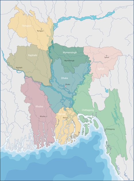 Mapa de bangladesh | Vector Premium