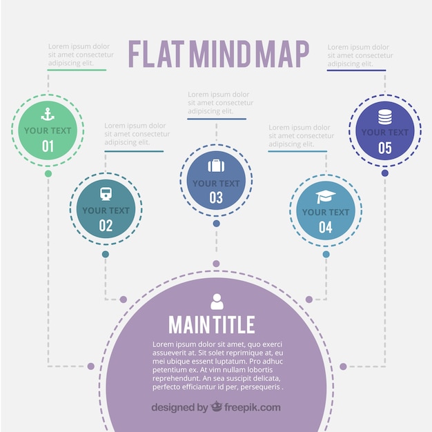 Plantilla Moderna De Mapa Conceptual Con Estilo Descargar Vectores