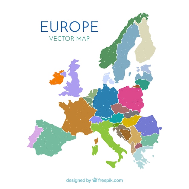 Vector De Europa Mapa Multicolor Multicolor Mapa De Europa Images 1417