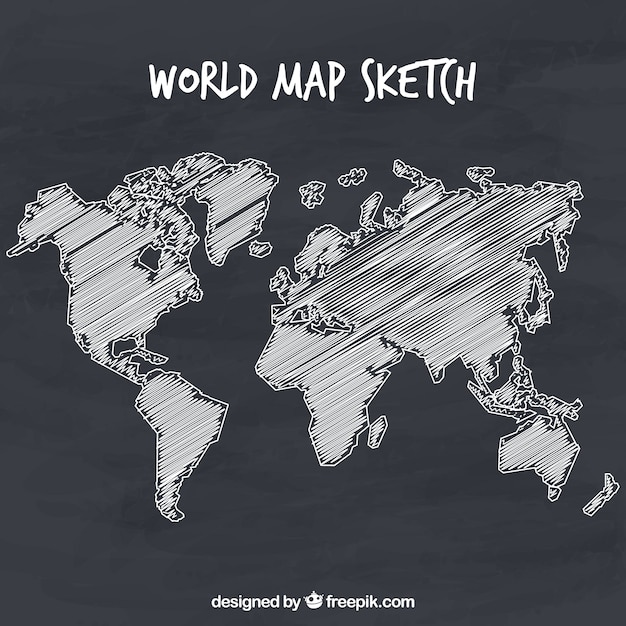 Dibujo A Mano Mapa Del Mundo Descargar Vectores Gratis The Best Porn