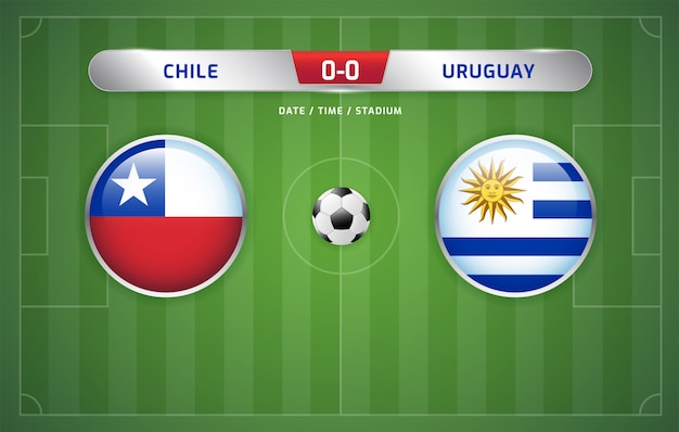 Marcador chile vs uruguay fútbol transmitido torneo de ...