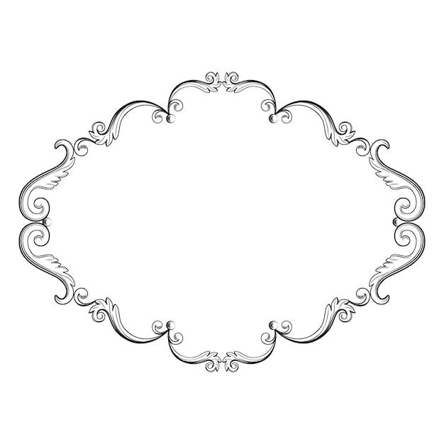 Marco Ornamental Vintage En Color Negro Vector Premium Marco negro vintage diseño decorativas decoración frontera patrón plantilla retro. https www freepik es profile preagreement getstarted 3556153