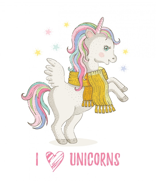 Me Gustan Los Unicornios Lindo Pony Unicornio Caballo De Dibujos