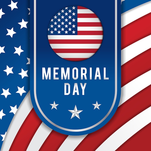 Memorial day background vector art | Vector Premium