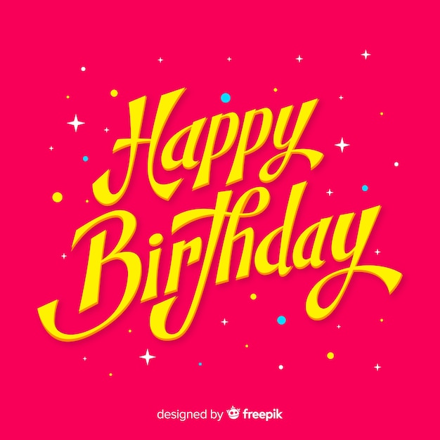 Mensaje de letras feliz cumpleaños | Vector Gratis