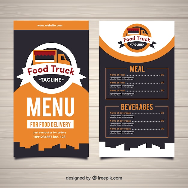 Menú de food truck moderno y con estilo  Descargar 